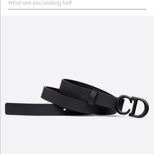 Black Dior Matte Belt